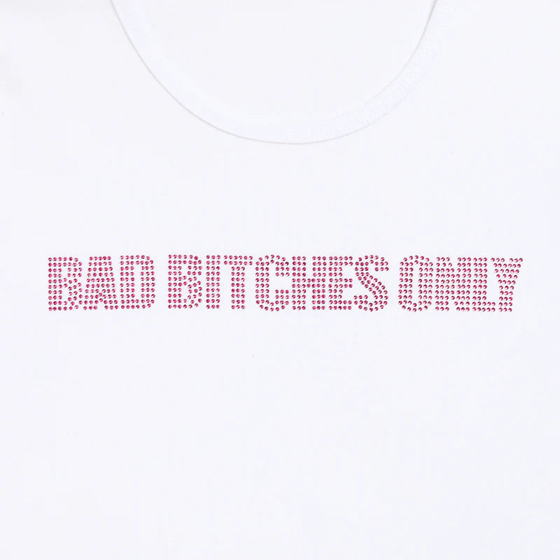 Nicki Minaj - Bad Bitches Only Rhinestone Baby Tee