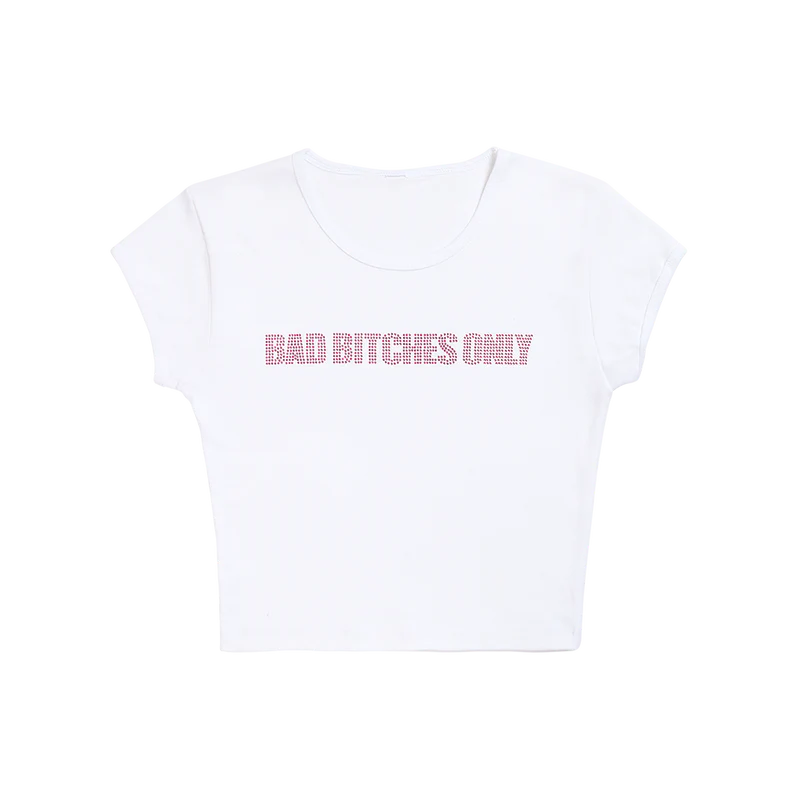 Nicki Minaj - Bad Bitches Only Rhinestone Baby Tee