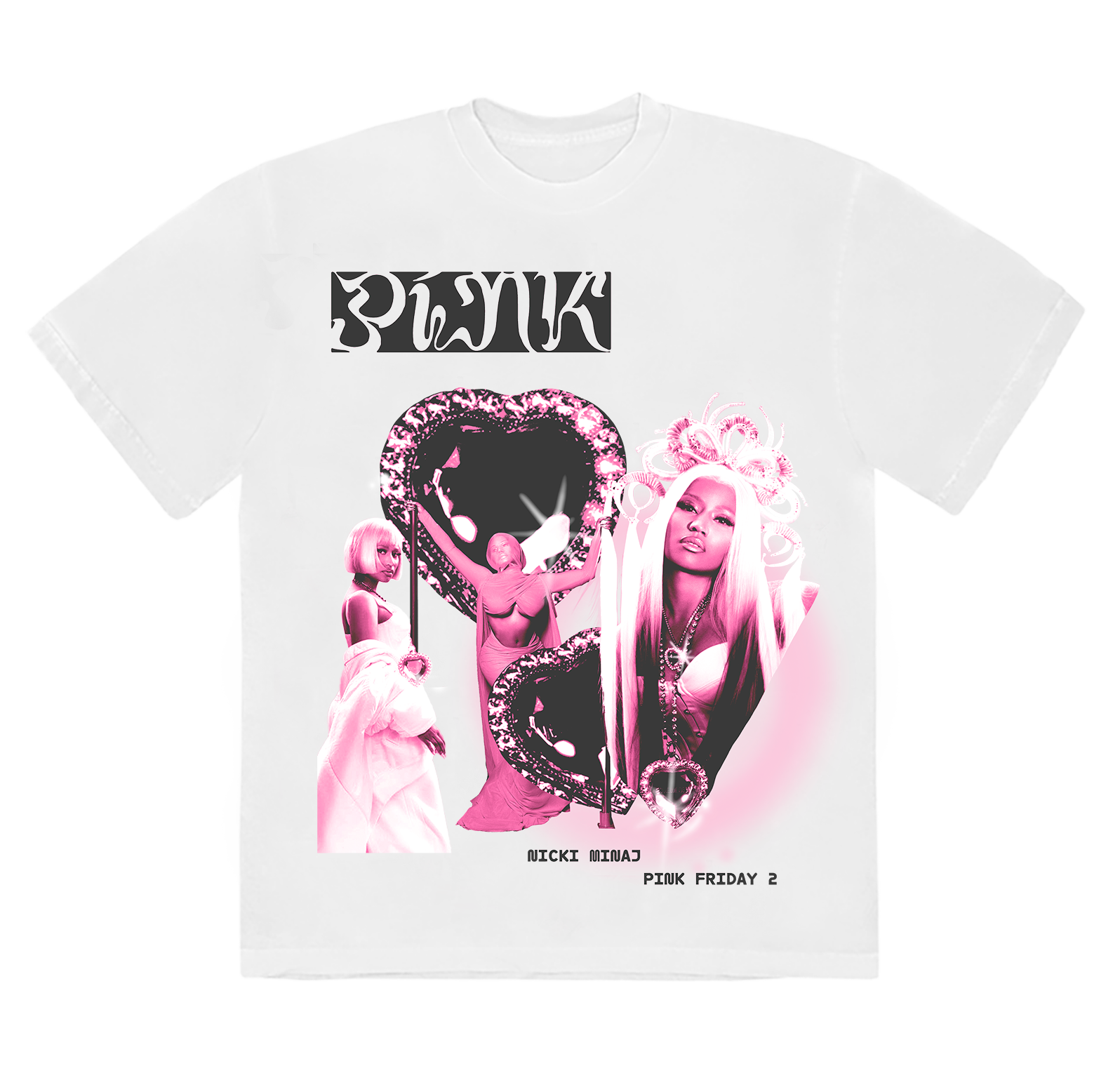 Pink Friday 2 Heart Collage T-Shirt + Pink Friday 2 Cd Fan Pack
